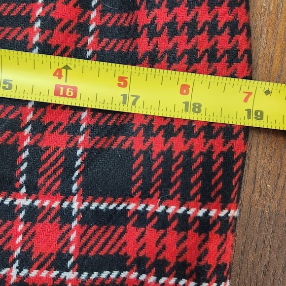 Vintage Plaid pencil skirt mid-rise midi length size 28 Dark‎ Academia - Picture 7 of 11